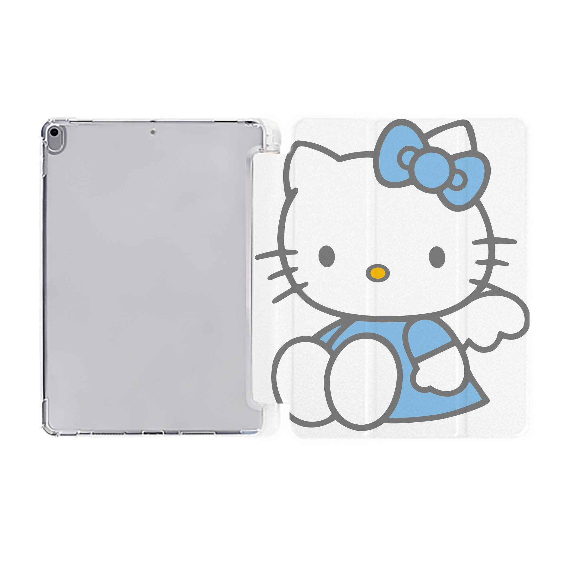 （画像用） Hello Kitty ハローキティ IPad ケース ペン収納付き 三つ折りスタンド PUレザー×シリコン 対応機種9.5/10.5/10.9インチ